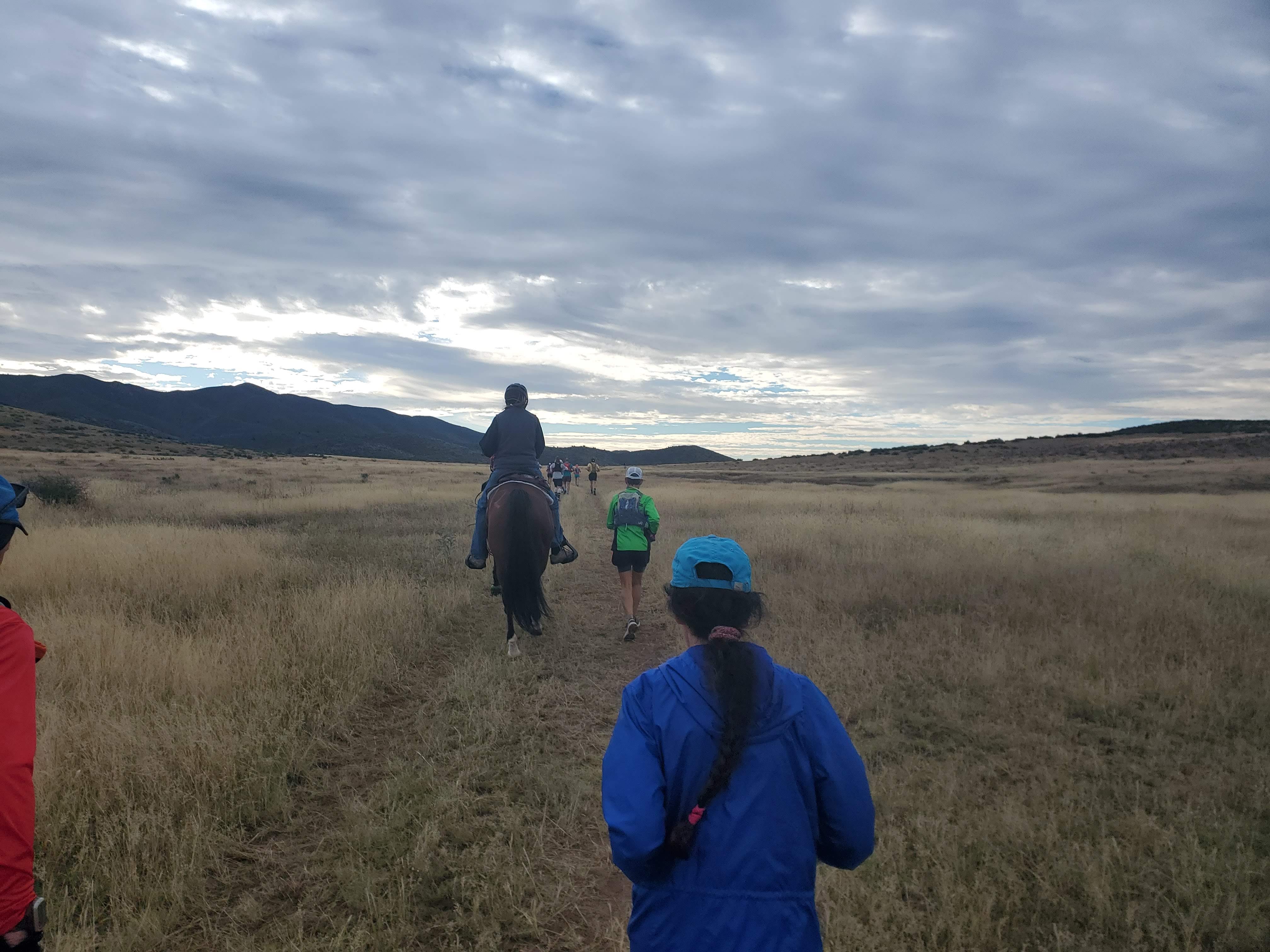 running with horses